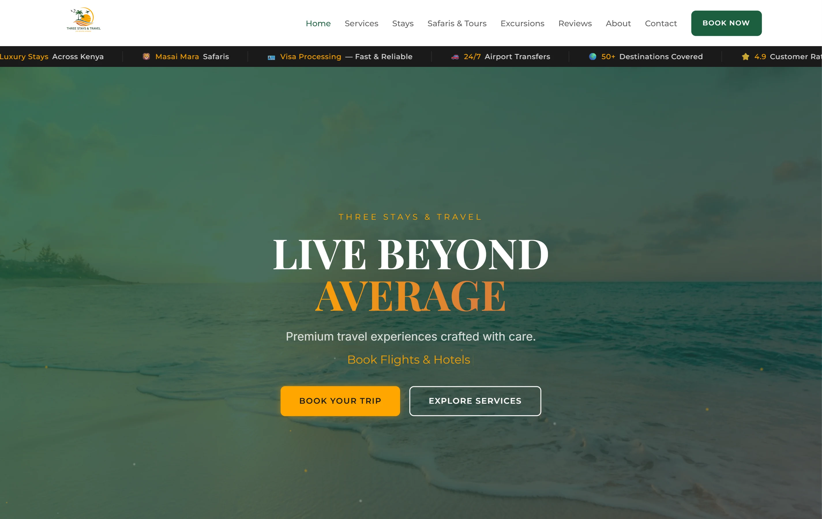 Three Stays & Travel, live site